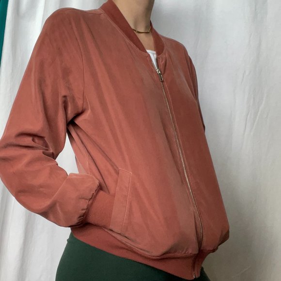 American Apparel Amelia Bomber Lightweight Bomber Jacket - Picture 3 of 6